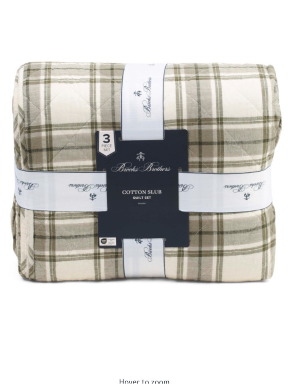 Brooks Brothers Plaid Cotton Slub Quilt Set